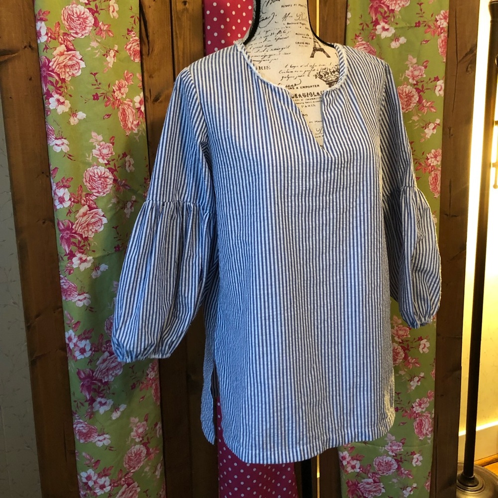Seersucker tunic size L